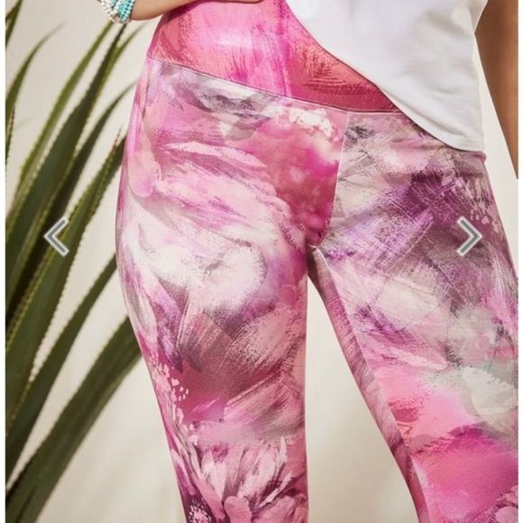New Soft Surrounding Superslim Heavenly Floral Leggings Size 1X - Picture 3 of 9